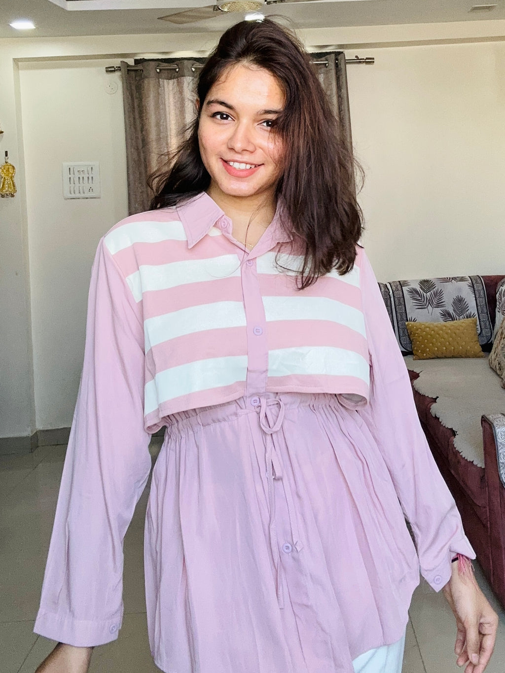 Cotton Candy Drawstring Shirt – Korean Edition