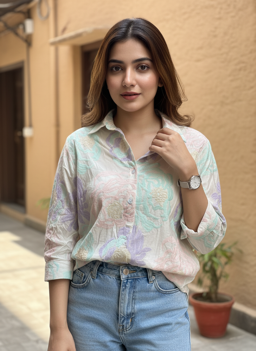 Unicorn Embroidered Shirt