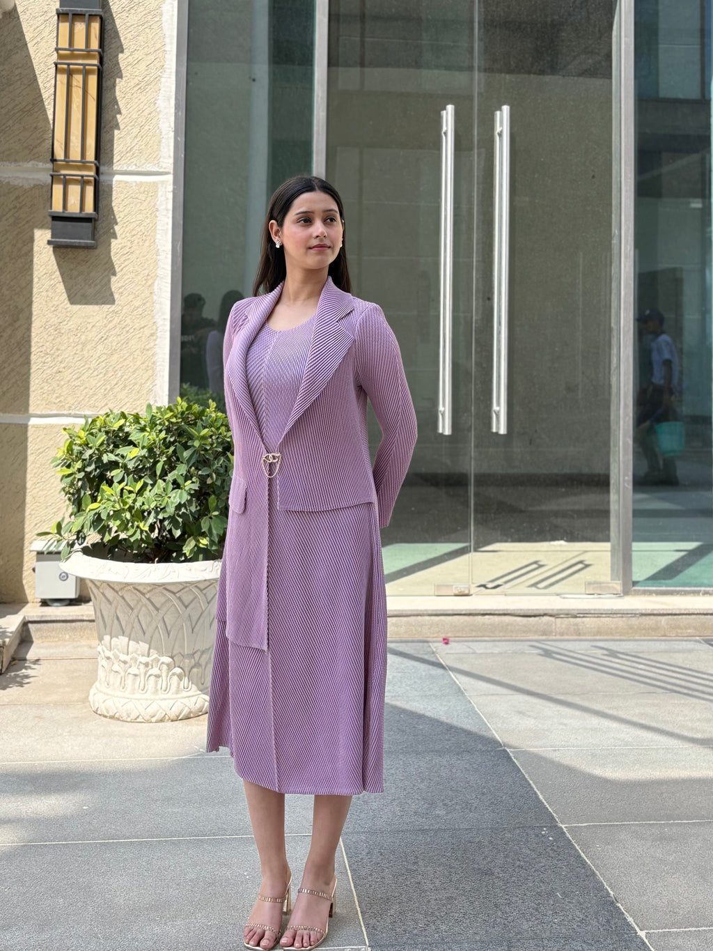 Blazer Pleated Dress