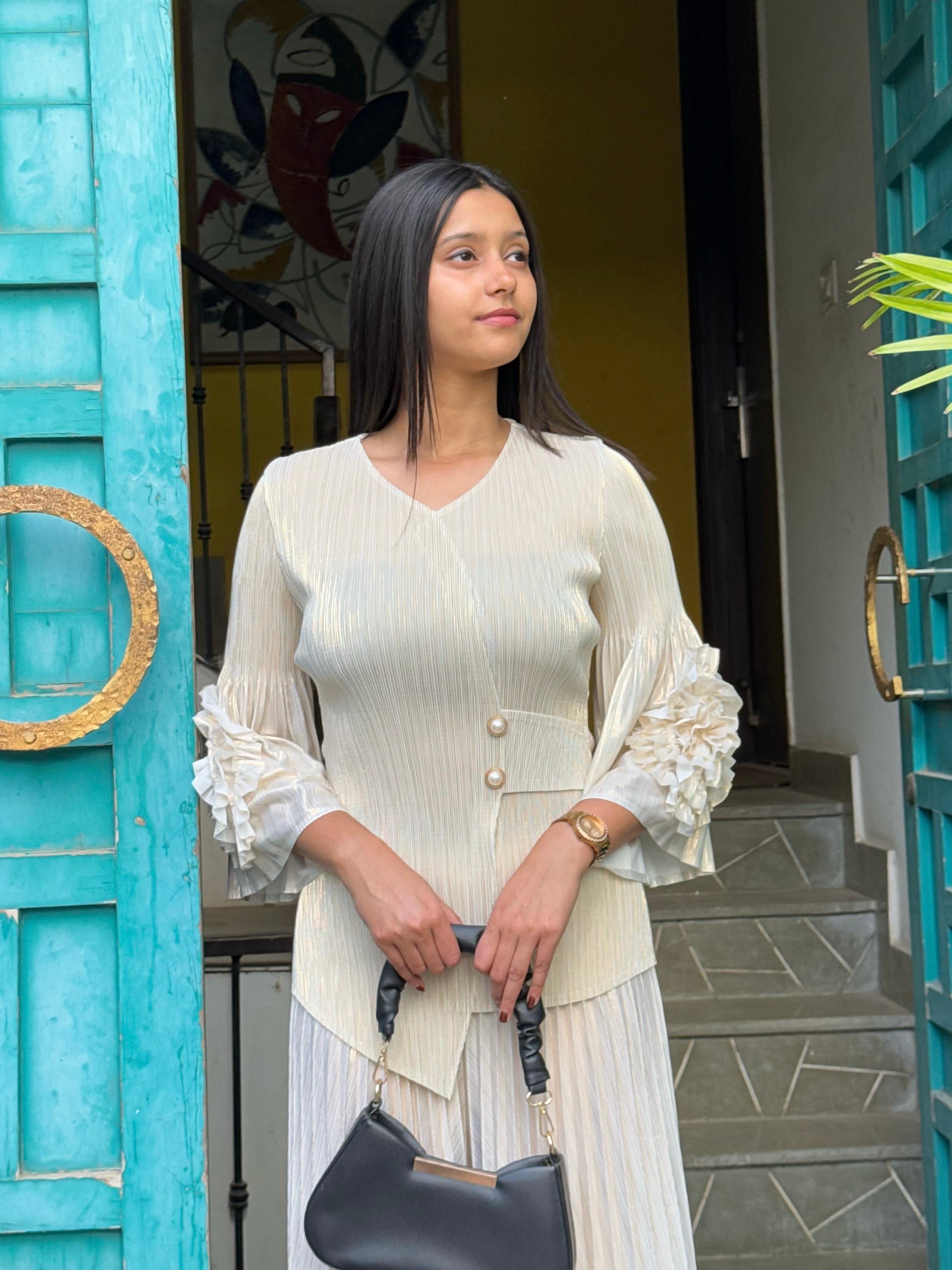 Irene Party Co-ord Set- white