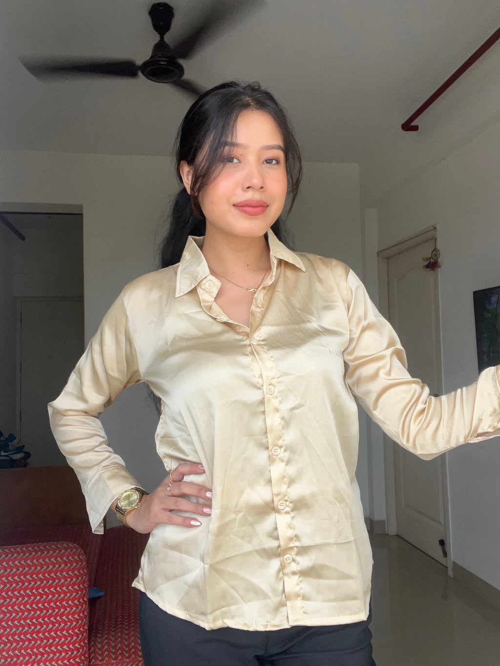 The Essential Silk-Touch Blouse