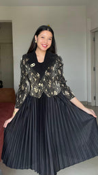 NOIRÉ Luxe Pleated Dress