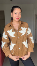 Ochre Earth Appliqué Shirt