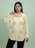 The Yellow Pearl-Bow Shirt