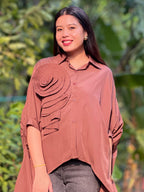 Avant-Garde High-Low Blouse