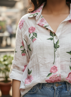 Floral Embroidered Shirt