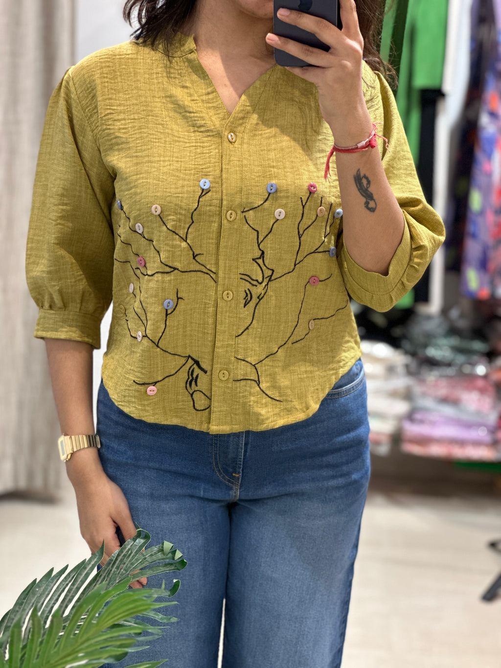 Imported Linen Crop Shirt