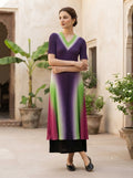 Abstract Pleated Dress