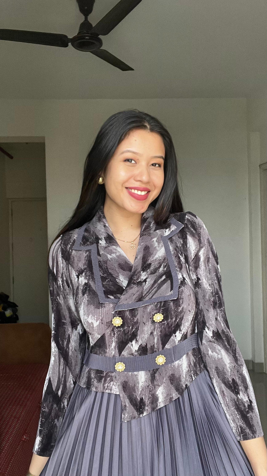 ÉCLAT Pleated Statement Dress