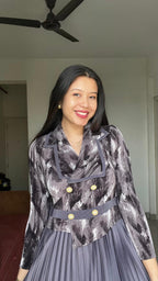 ÉCLAT Pleated Statement Dress