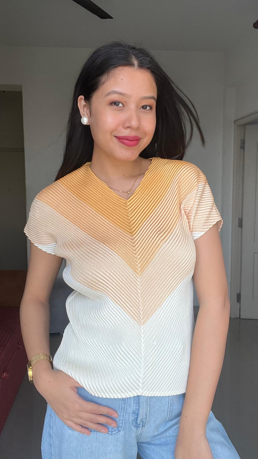 AVA Chevron Textured Top