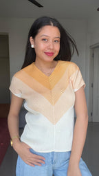 AVA Chevron Textured Top