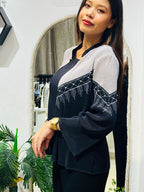 Elara Pleated Overlay Top