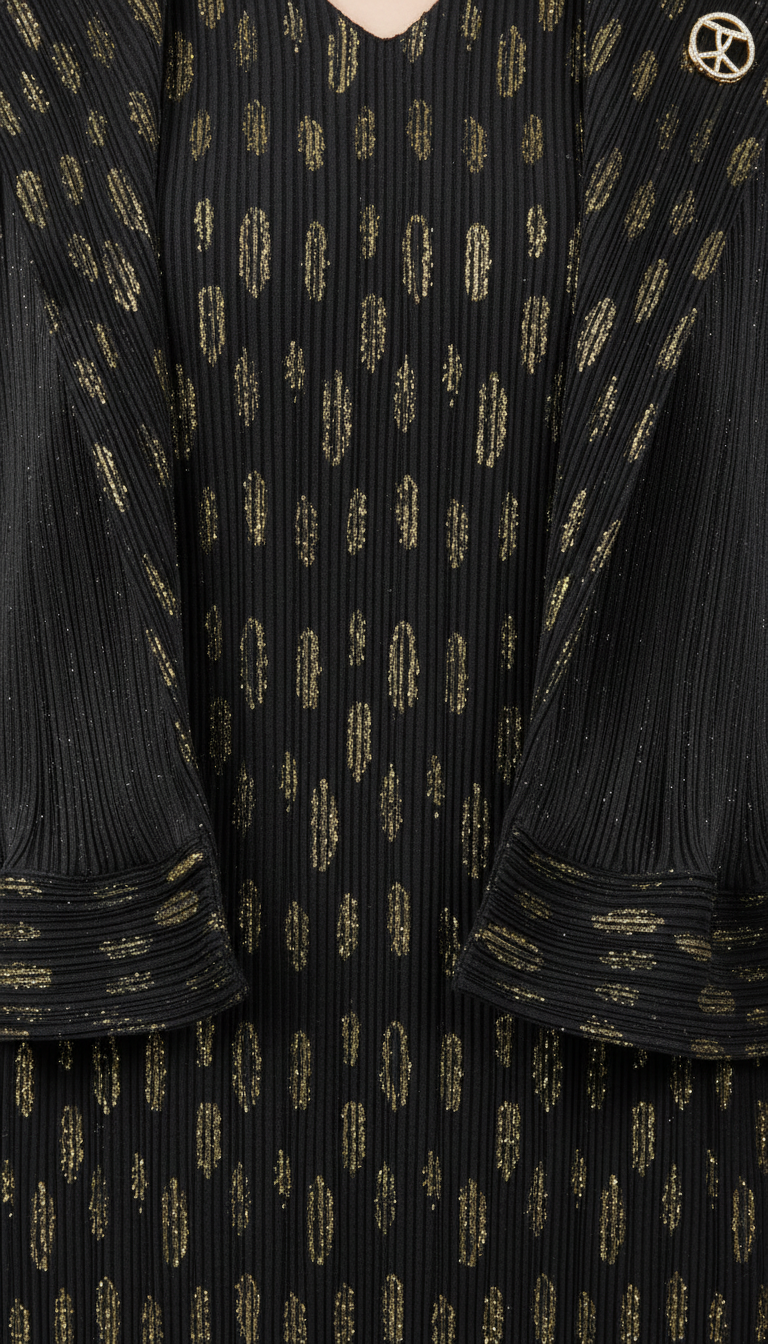 The Midnight Aurora Pleated Dress