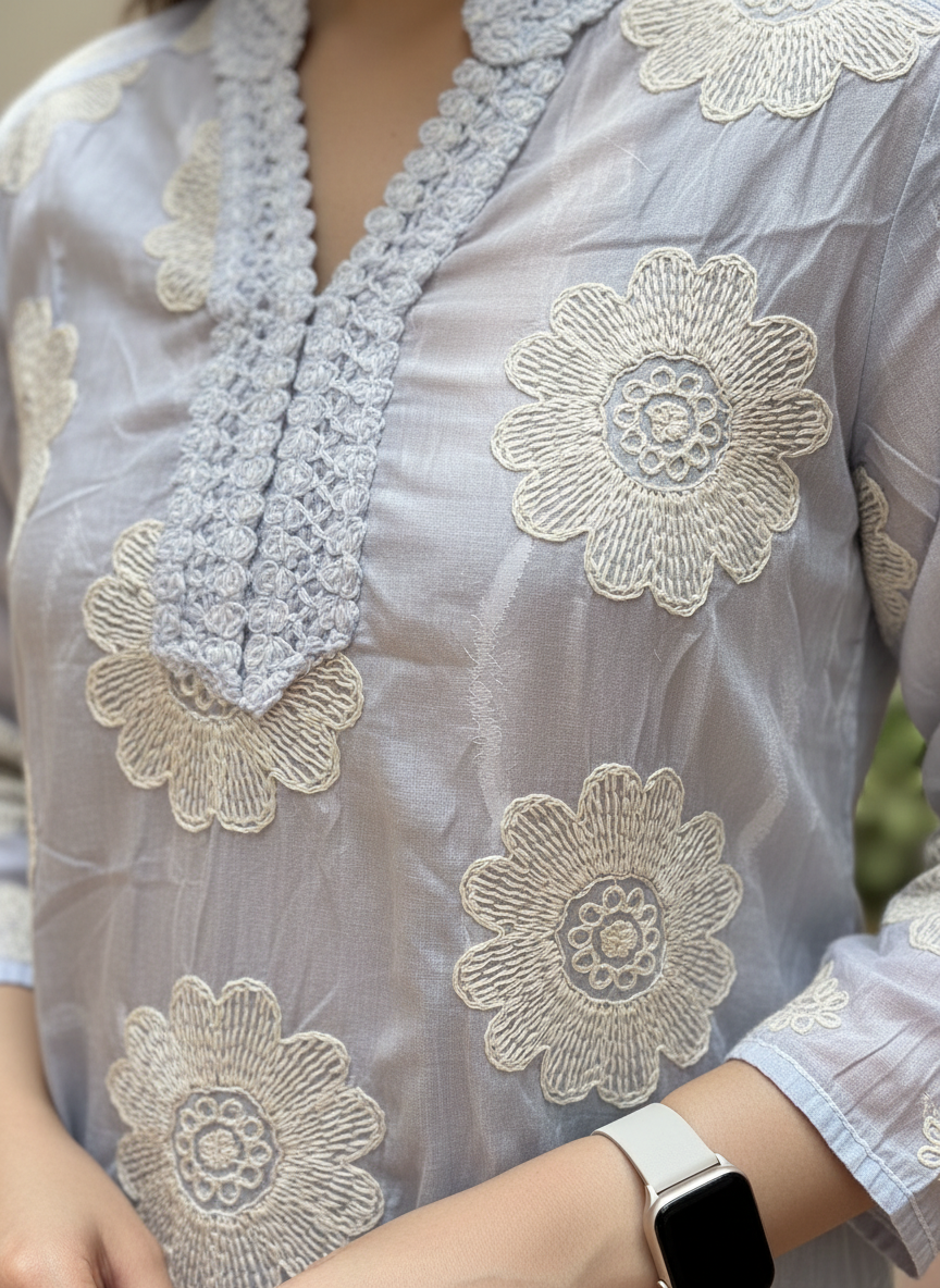 Floral Embroidered Tunic