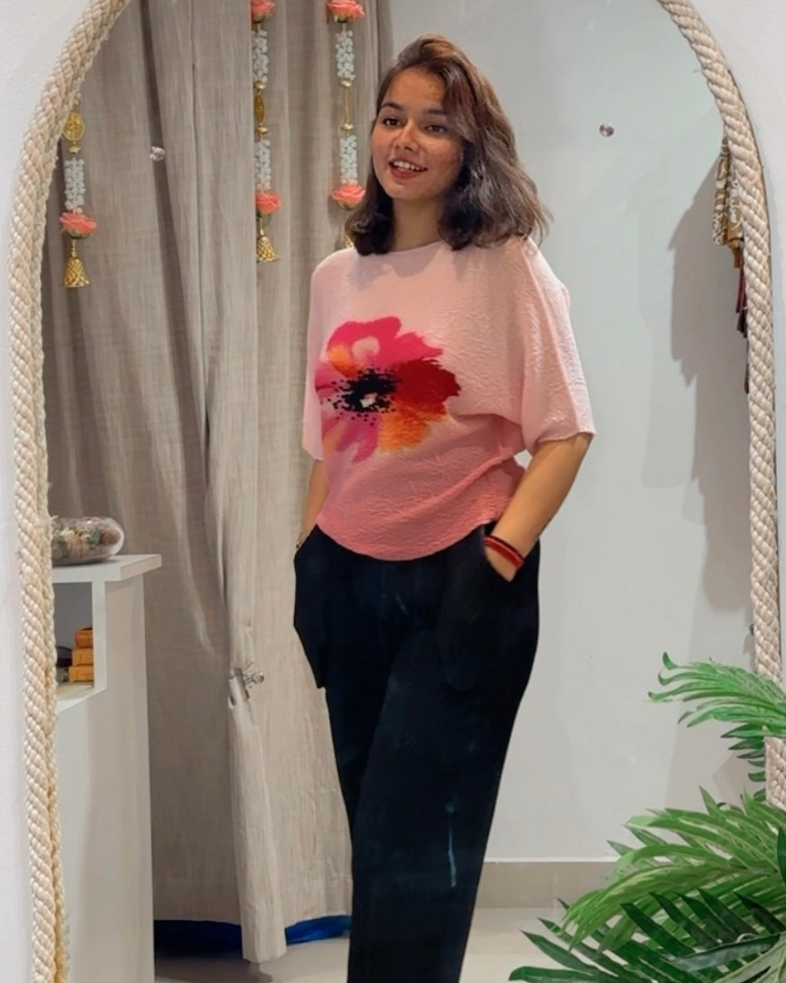 Peach Floral No Weight Top