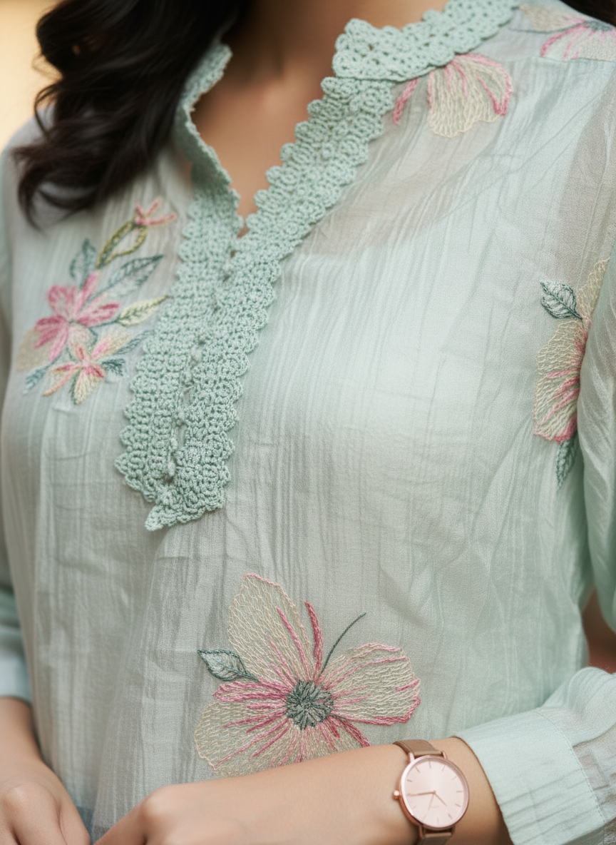 Floral Embroidered Tunic