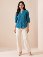 Fuschia Embroidered Shirt