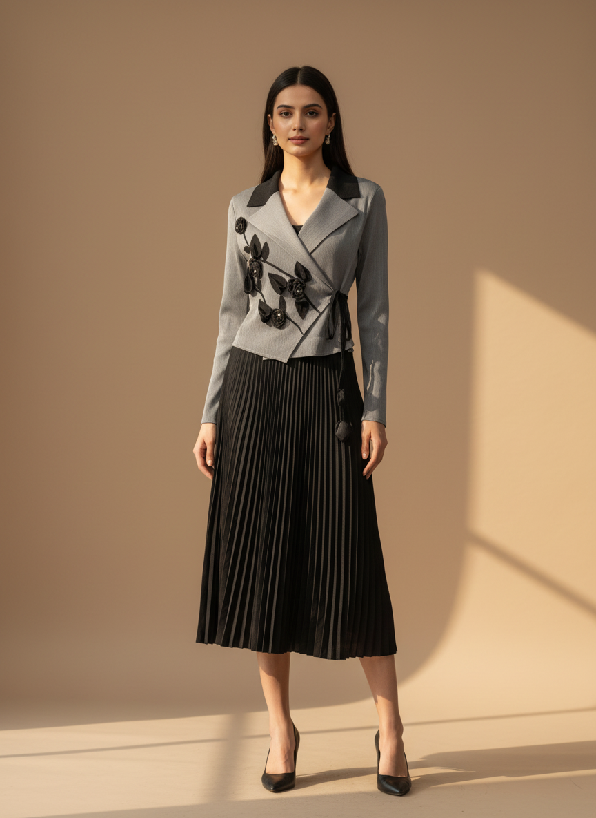 Kylie Pleated Dress