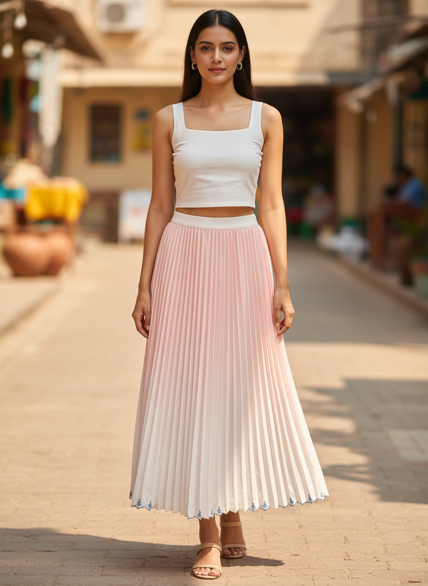 The Aria High-Rise Pleated Skirt