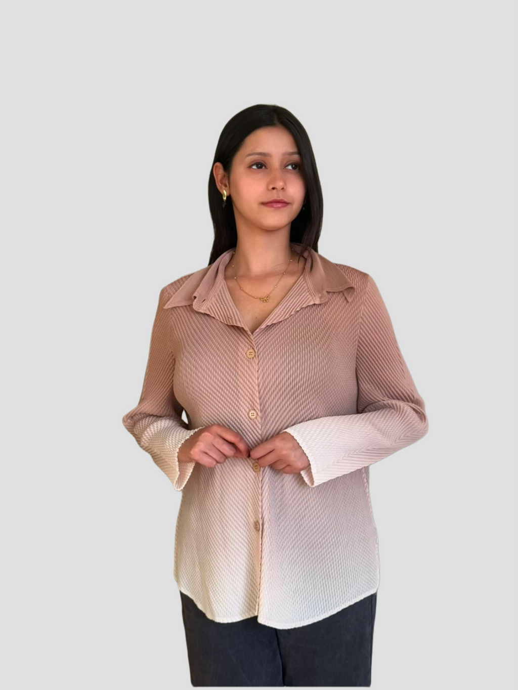 Rocío Gradient Shirt- Brown