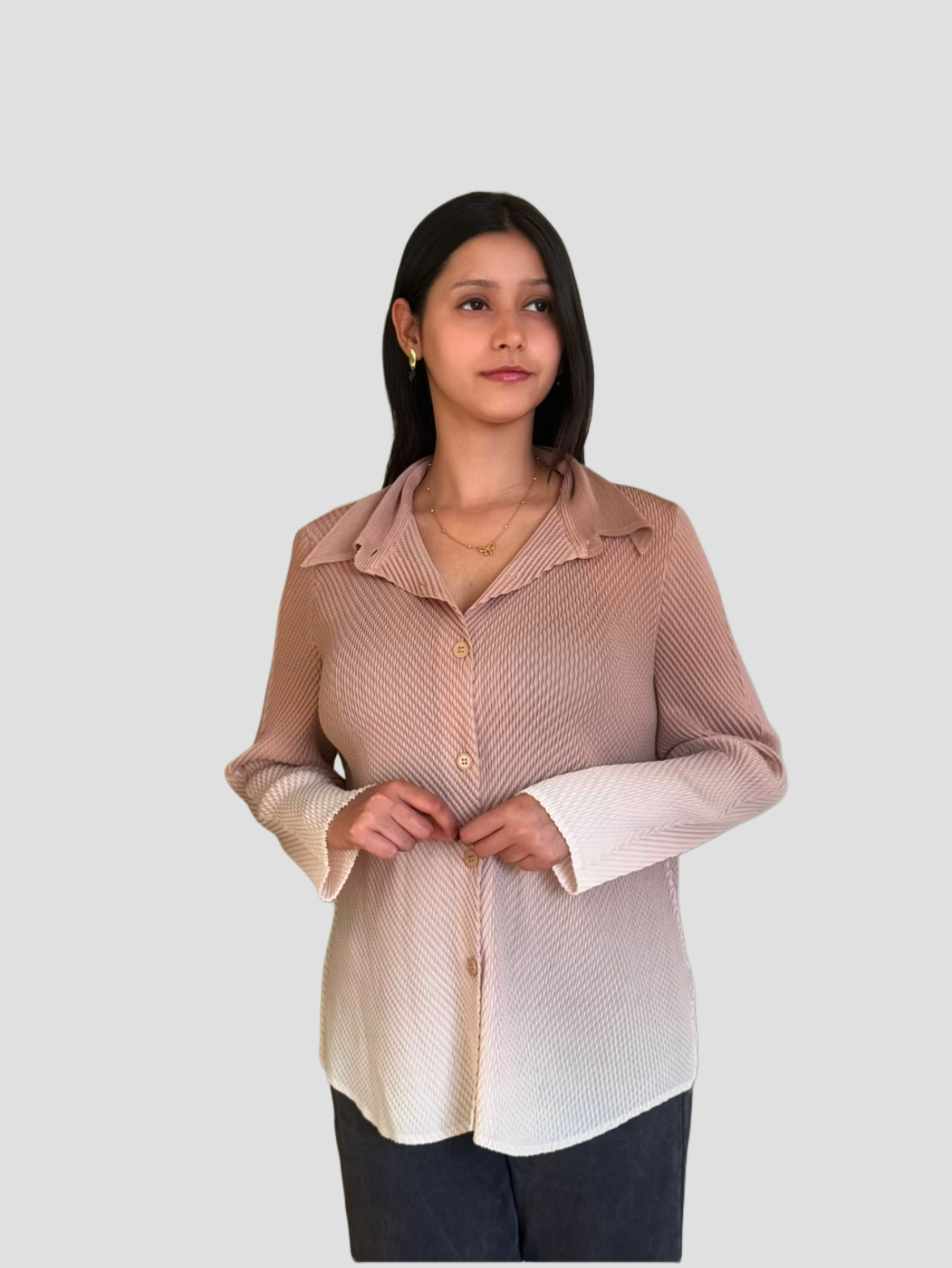 Rocío Gradient Shirt- Brown