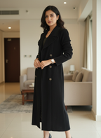Seraphina Pleated Trench-Style Midi Dress