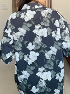 Noir Bloom Oversized Shirt