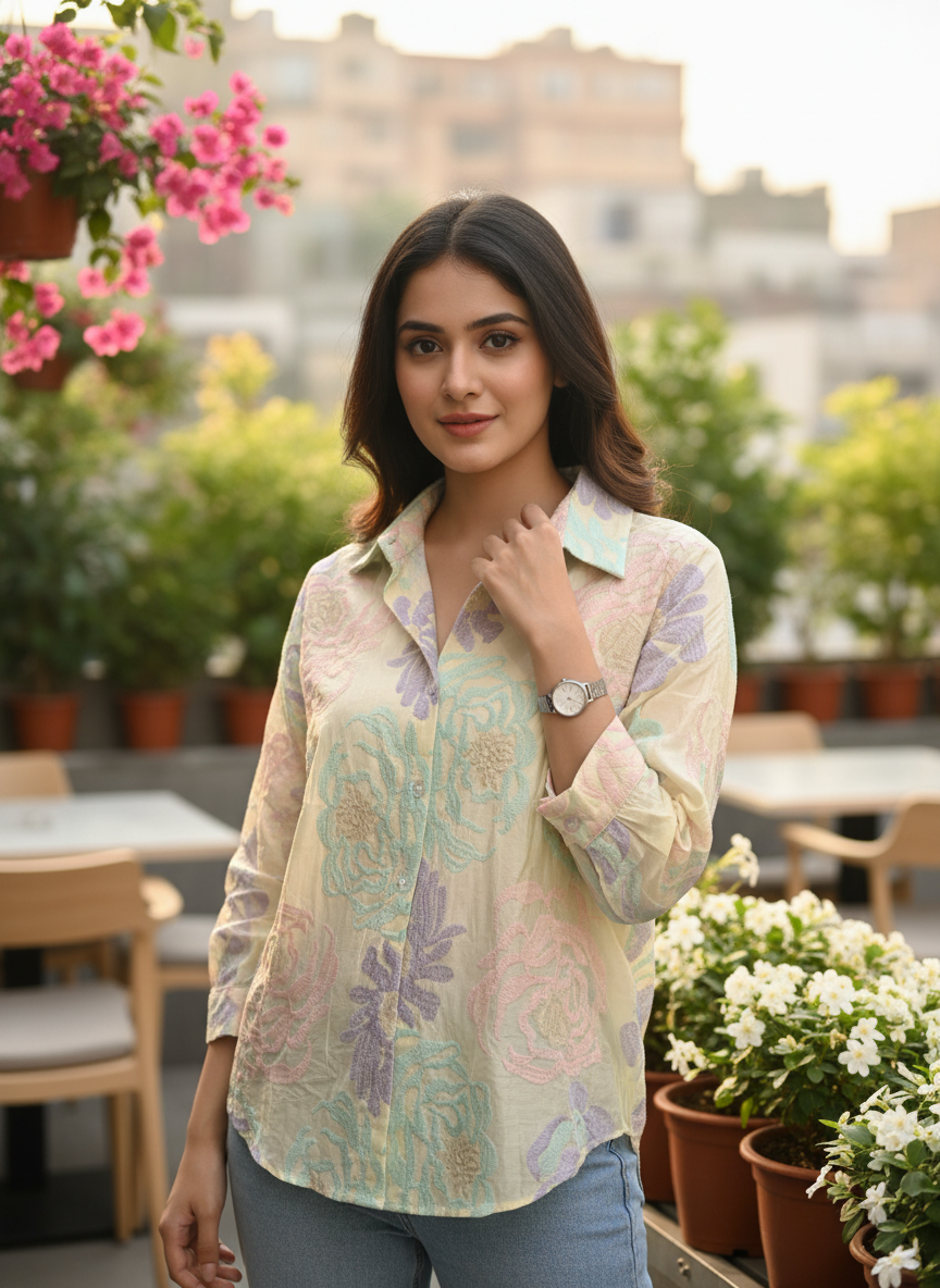 Unicorn Embroidered Shirt