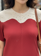 Aurora Pearl Pleat Blouse