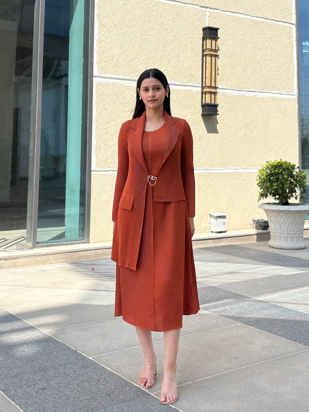 Blazer Pleated Dress