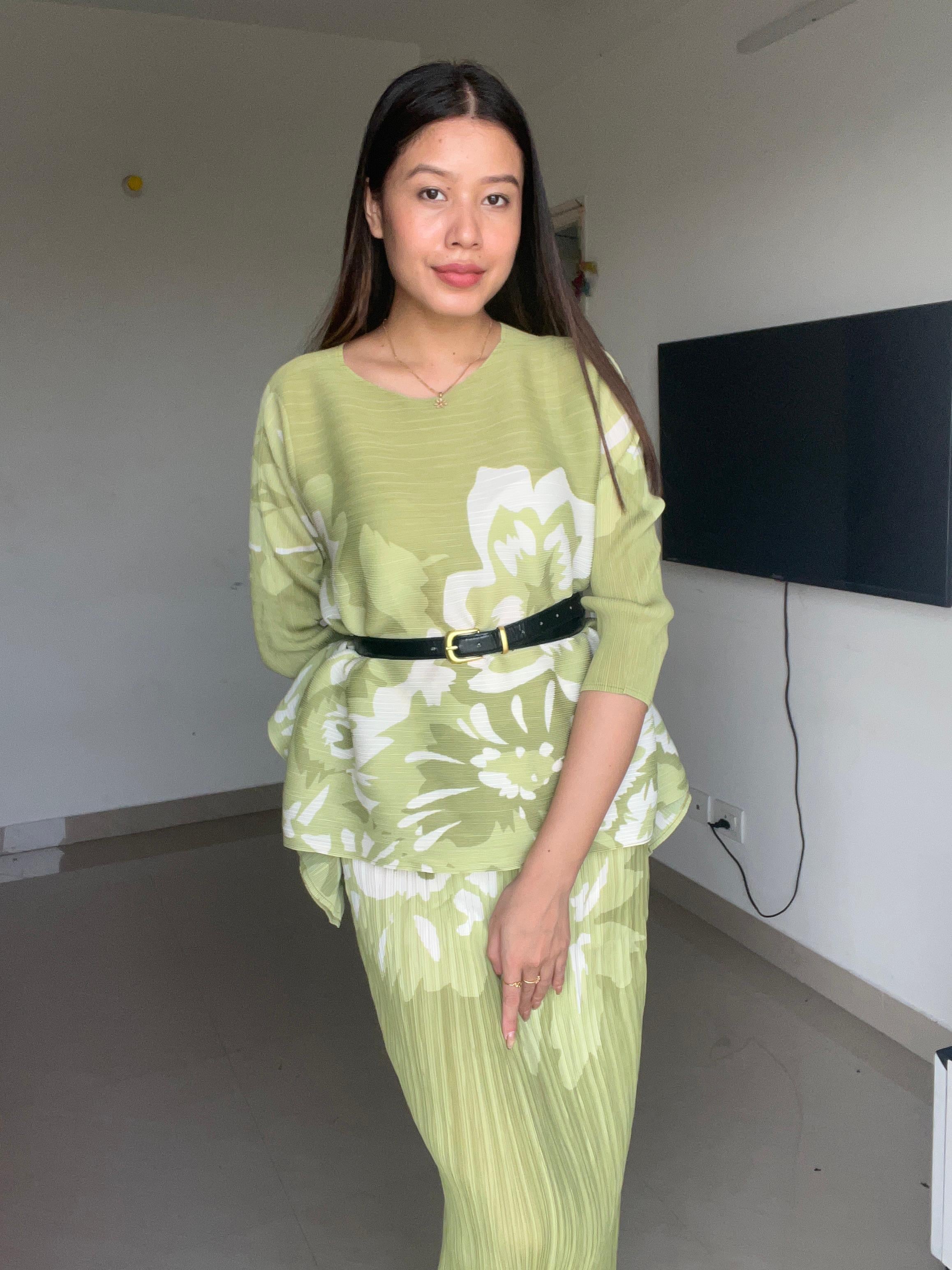 Eliza Skirt Set- Pastel Green