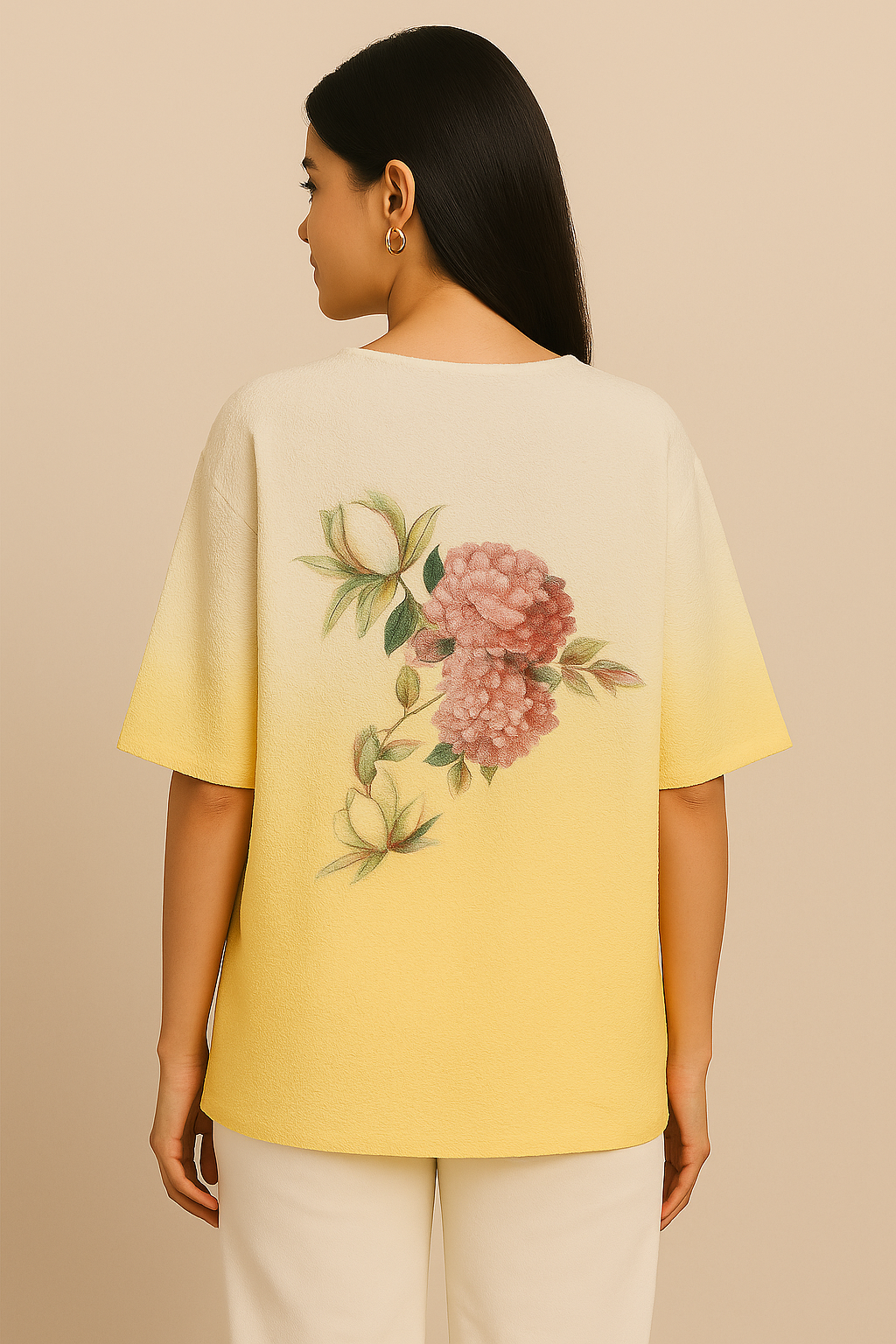 Elina Ombre Crushed Floral Top