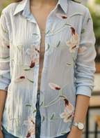 Floral Embroidered shirt