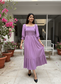 Lilac Bloom Smocked Maxi Dress