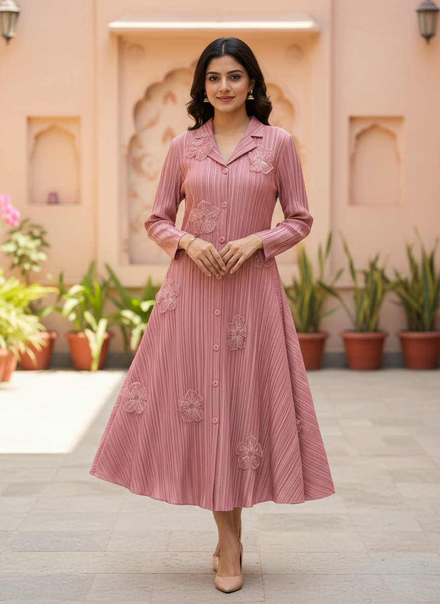 Saira Pleated Dress