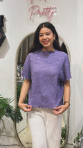 Lavender Bloom Textured Top