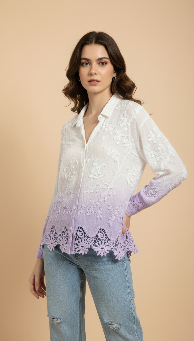 Amethyst Ombré Blouse