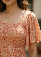 Sienna Floral Smocked Midi Dress