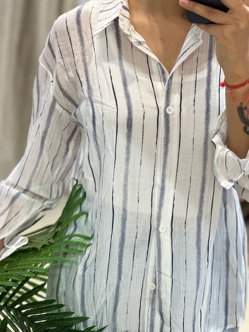 Chanderi White Shirt