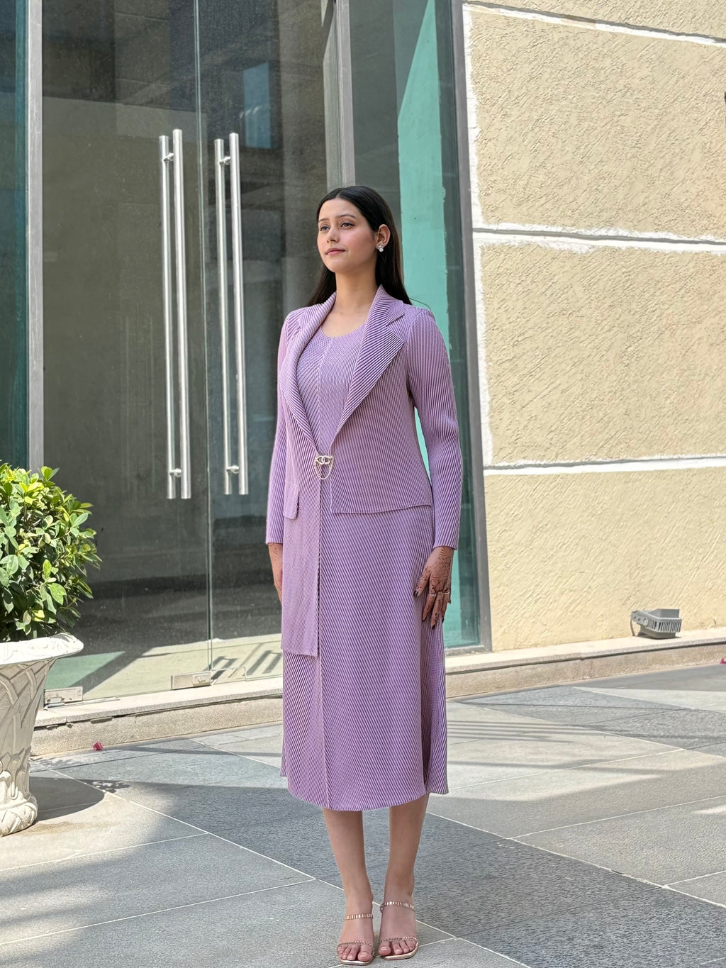 Blazer Pleated Dress