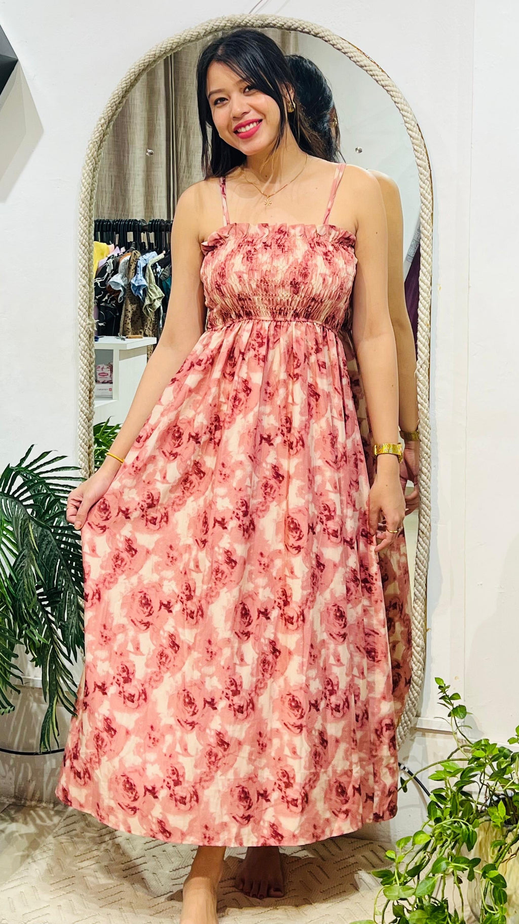 Bloom Strip Maxi Dress