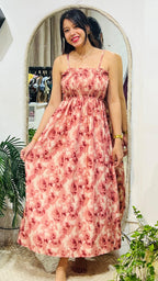 Bloom Strip Maxi Dress