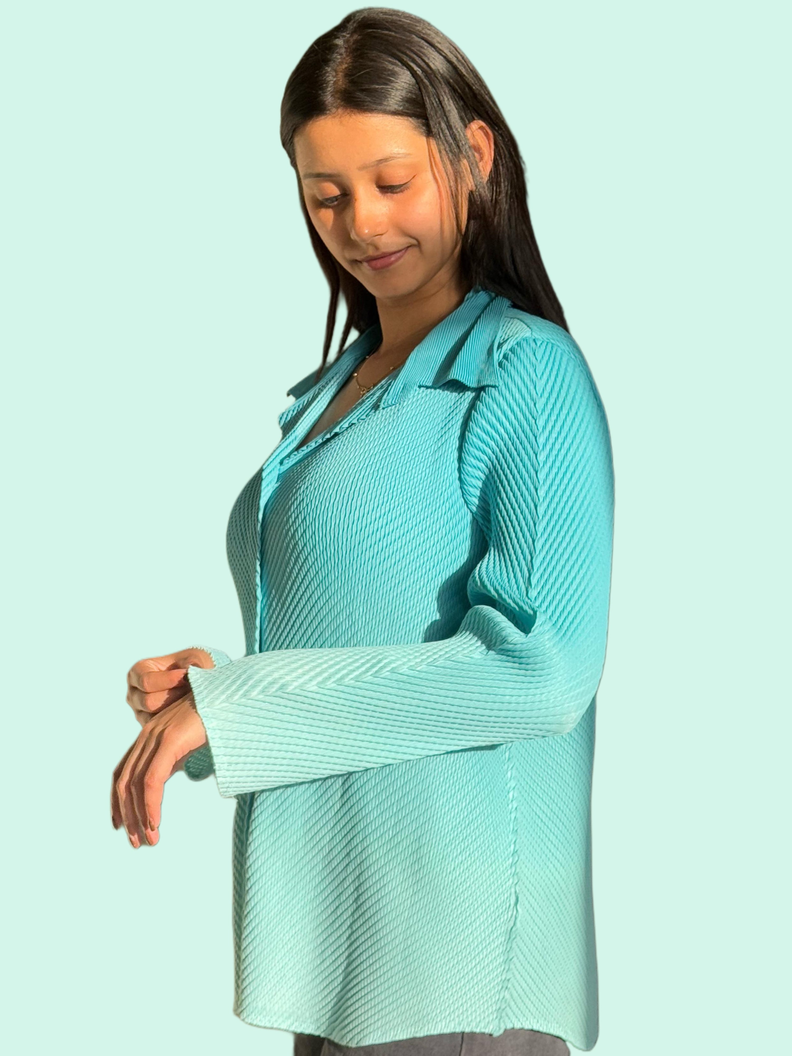 Rocio Gradient Shirt- Blue