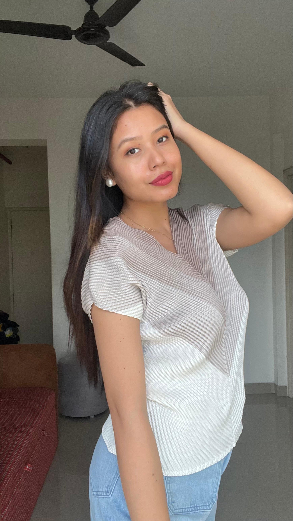 AVA Chevron Textured Top