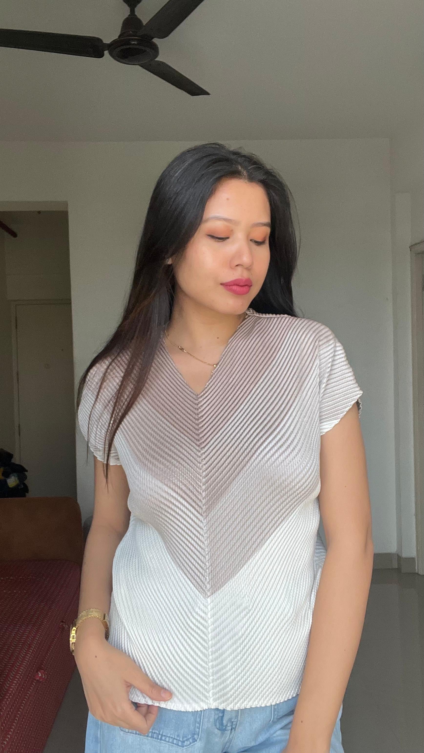 AVA Chevron Textured Top