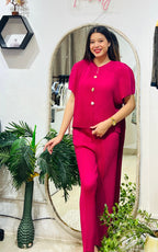 Luxe Pleated Coord Set