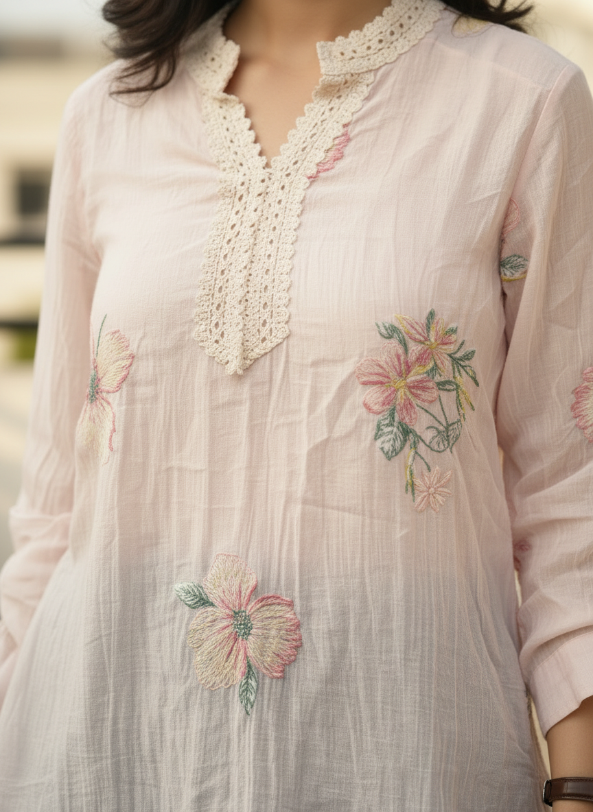 Floral Embroidered Tunic
