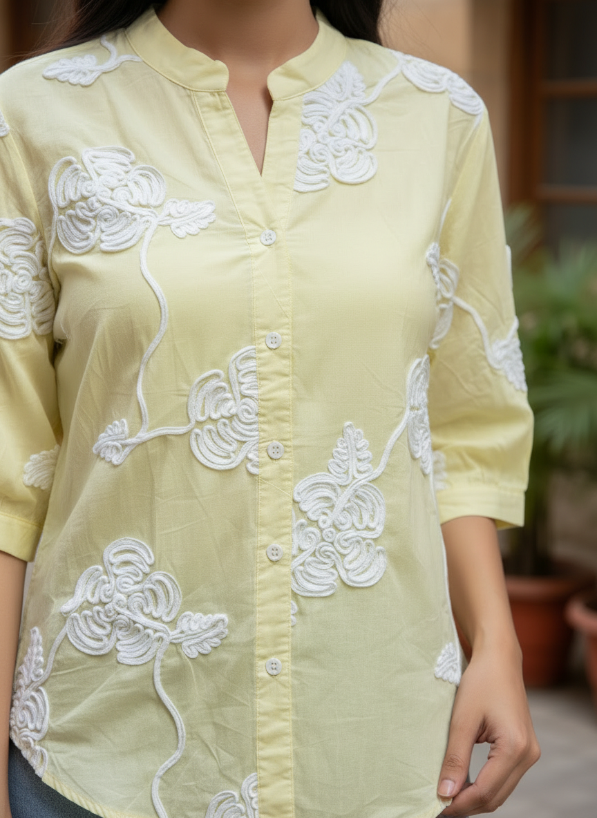 Lemonade Embroidered Blouse