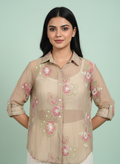 The Ethereal Flora Sheer Blouse